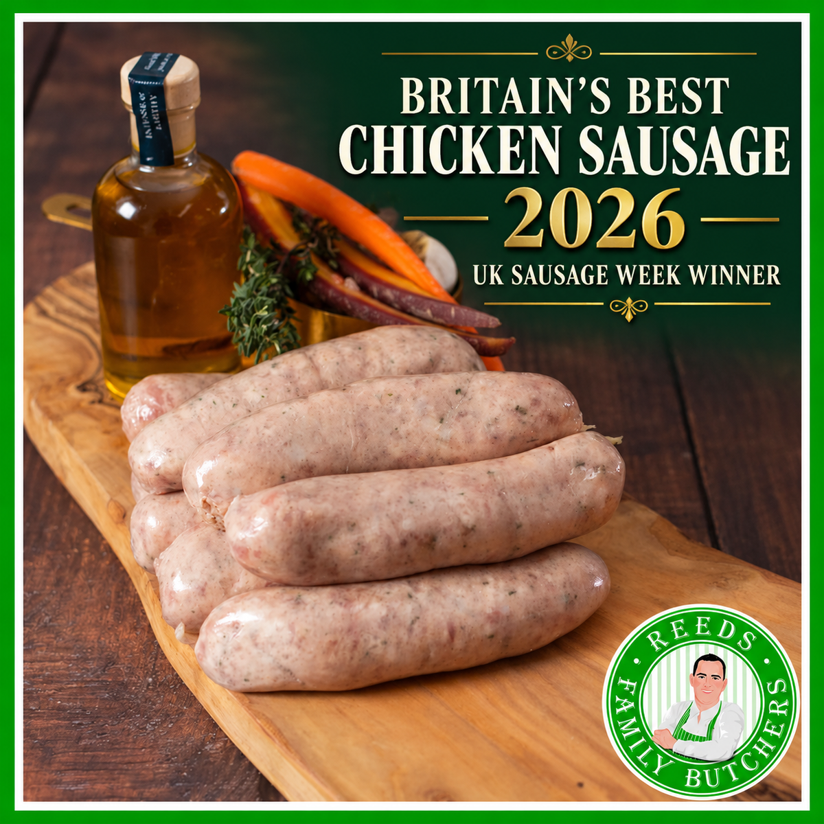 Chicken & Herb Sausage x 8 - Britain’s Best Chicken Sausage 2026 🏆